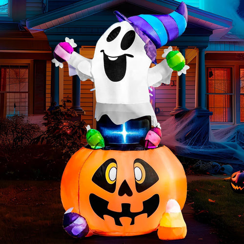 5 FT Tall Halloween Inflatable Ghost Outdoor Decor