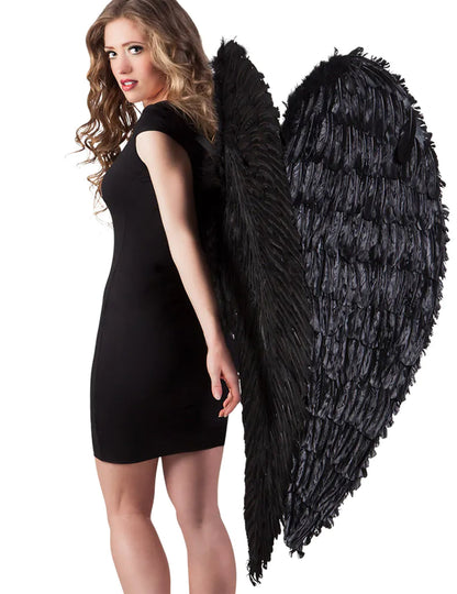 Ailes géantes noires à plumes