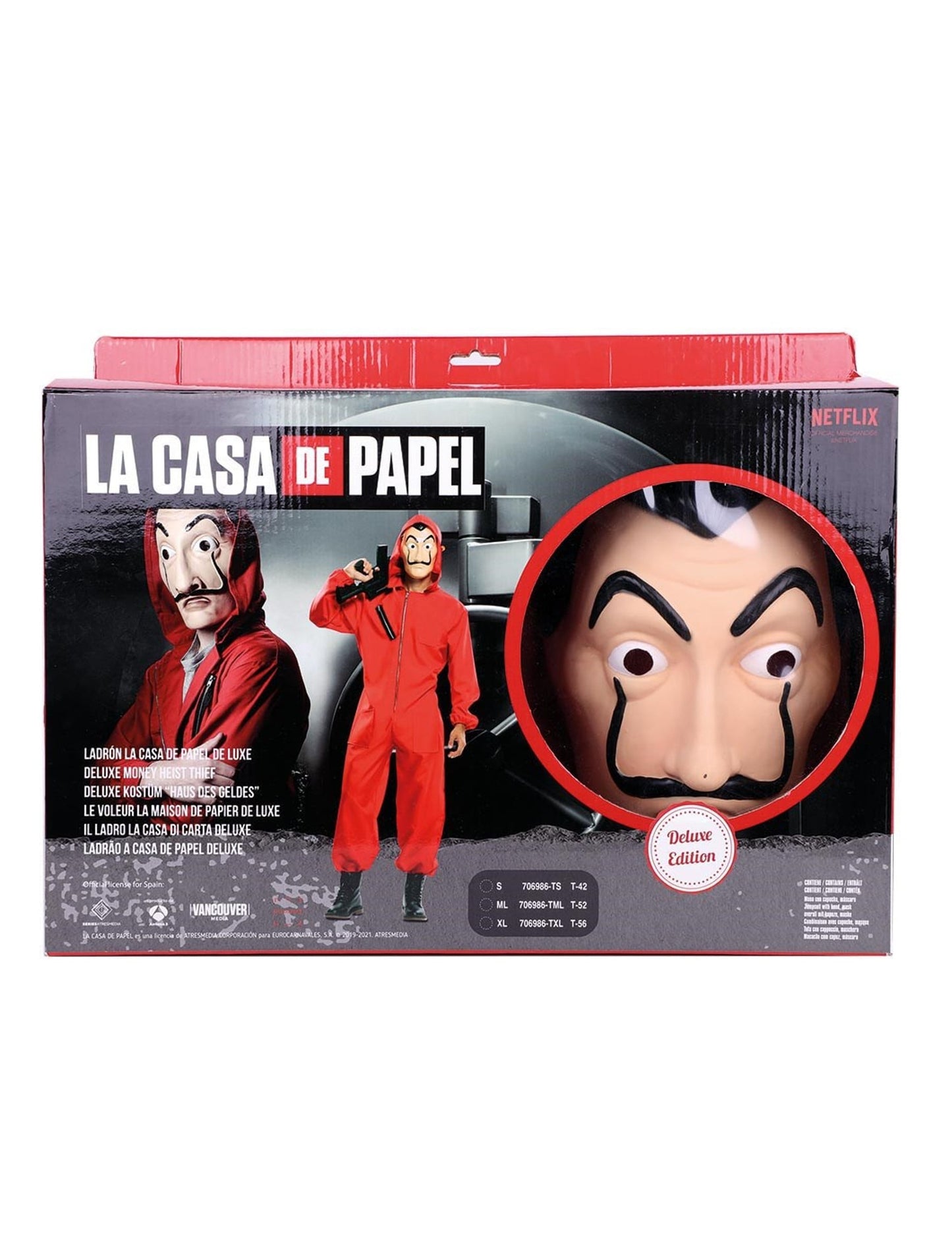 Coffret déguisement et masque luxe La Casa de Papel™