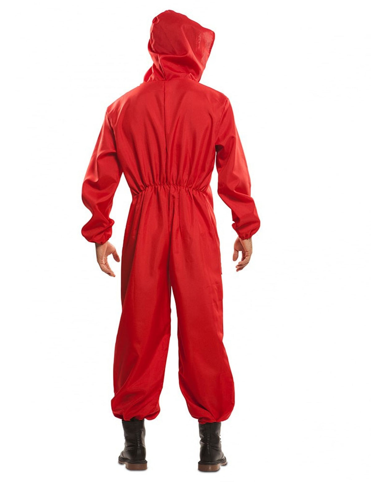 Tenue de braqueur rouge avec masque de Dali