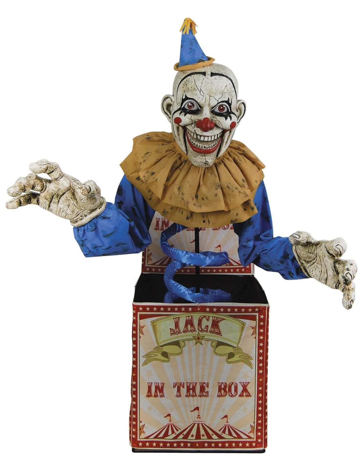 Décoration animée clown Jack in the box 180 cm