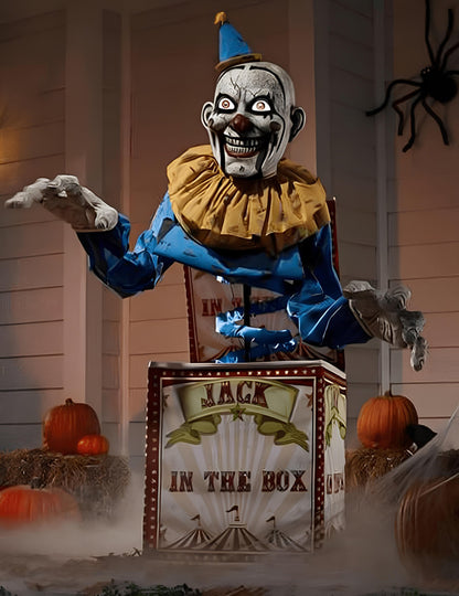 Décoration animée clown Jack in the box 180 cm