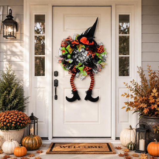 Halloween Witch Wreath for Front Door
