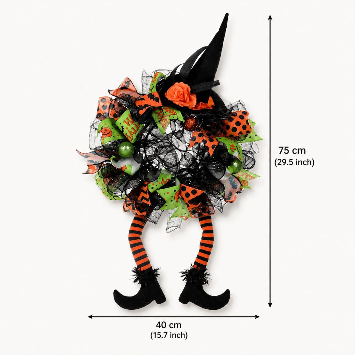 Halloween Witch Wreath for Front Door