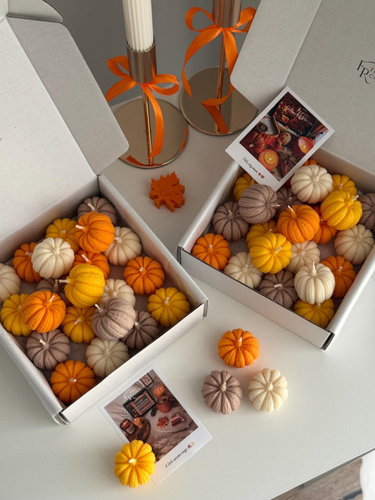 Mini Pumpkin Soy Candles Set of 16