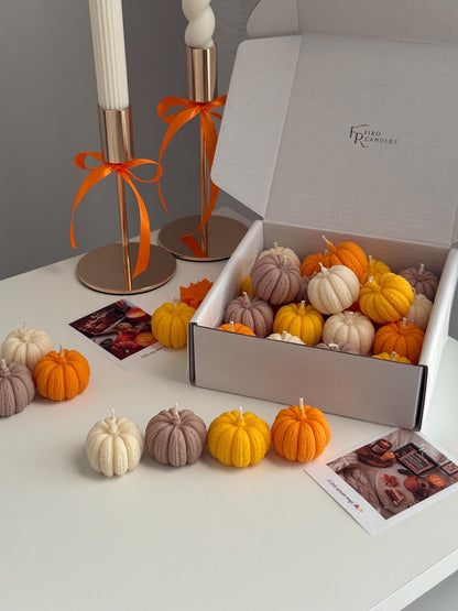 Mini Pumpkin Soy Candles Set of 16