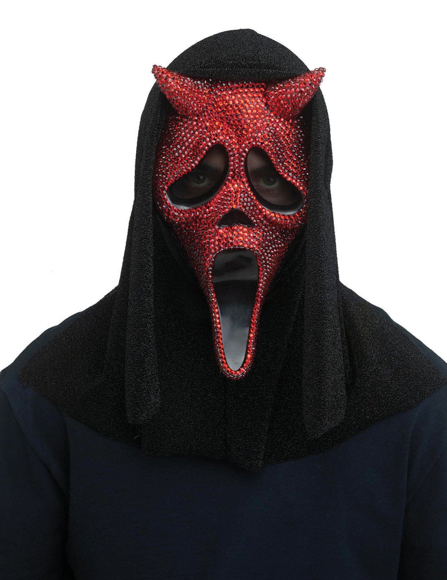 Masque Scream™ diable rouge à strass