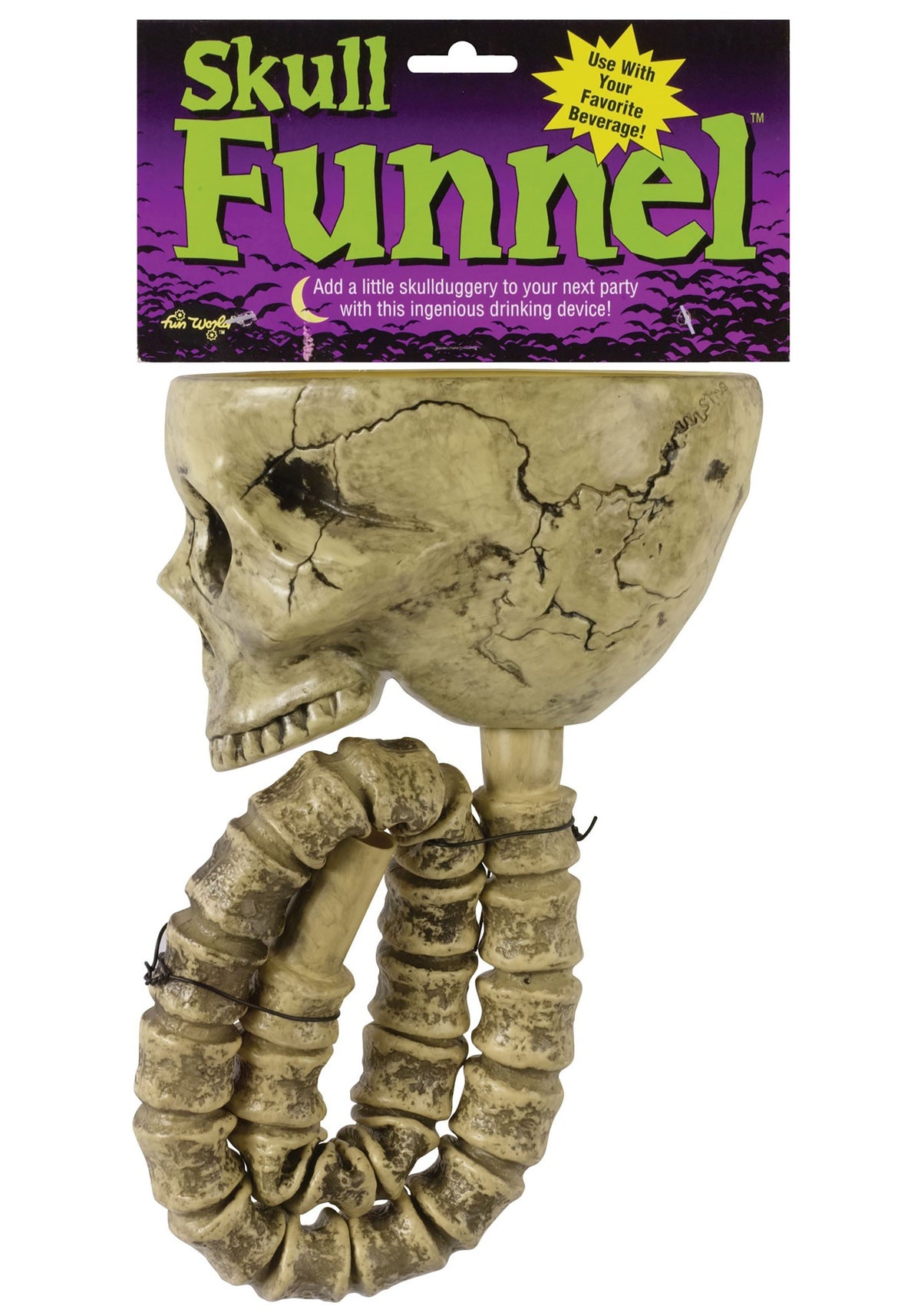 Skull and Spine Beverage Funnel Party Prop
