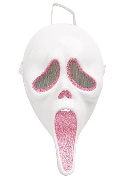Women's Pink Glitter Ghost Face Costume